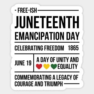 Juneteenth, Emancipation Day Sticker